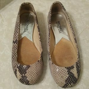 Women Michael Kors Flat Shoes Snakeskins Sz. 5.5